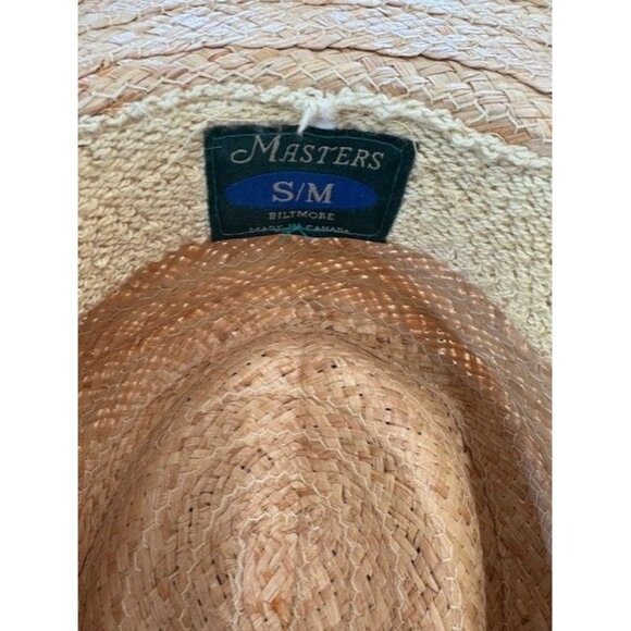 Masters Biltmore S/M Straw Hat With Green Band & Embroidered Logo - Picture 6 of 6